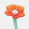Best HOFF MOUTHBLOWN CRYSTAL FLOWER ORANGE
