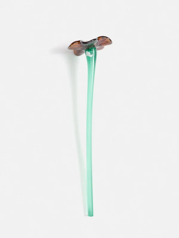 Hot HOFF MOUTHBLOWN CRYSTAL FLOWER BROWN
