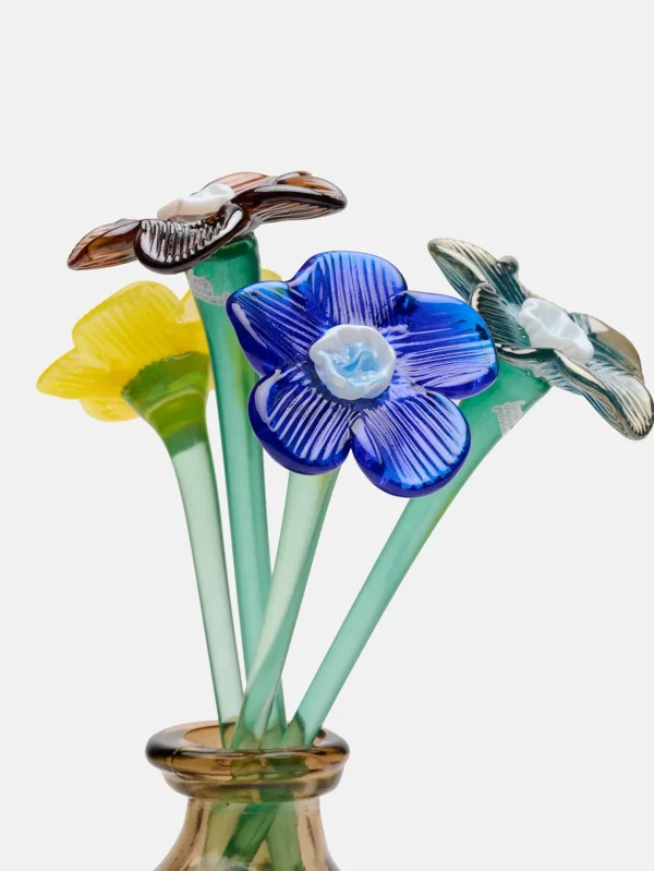 Fashion HOFF MOUTHBLOWN CRYSTAL FLOWER BLUE